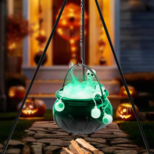 Magischer Hexenkessel mit Skelett